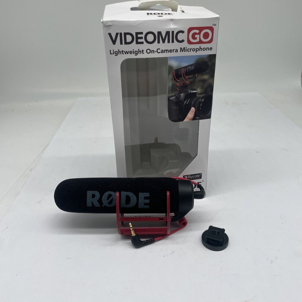 Rode VideoMic GO Camera-Mounted Shotgun Microphone Lightweight